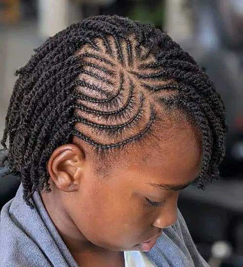 Two strands twist with your own hair